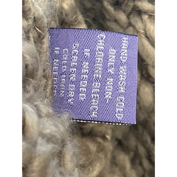 Vivienne Tam Gray Chunky Knit Cowl Neck Textured Sweater Designer Bohemian Luxe - Picture 7 of 7